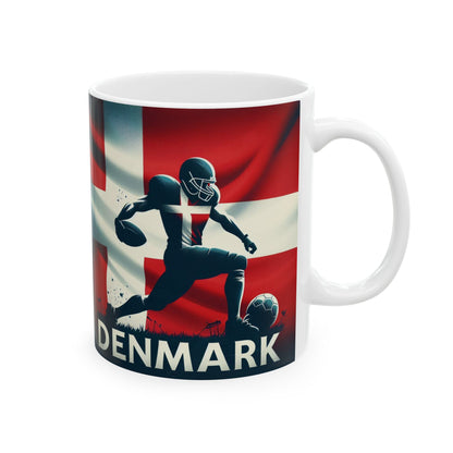 Flag Village Denmark Sporting Flag Ceramic Coffee Mug 11oz DNK0006