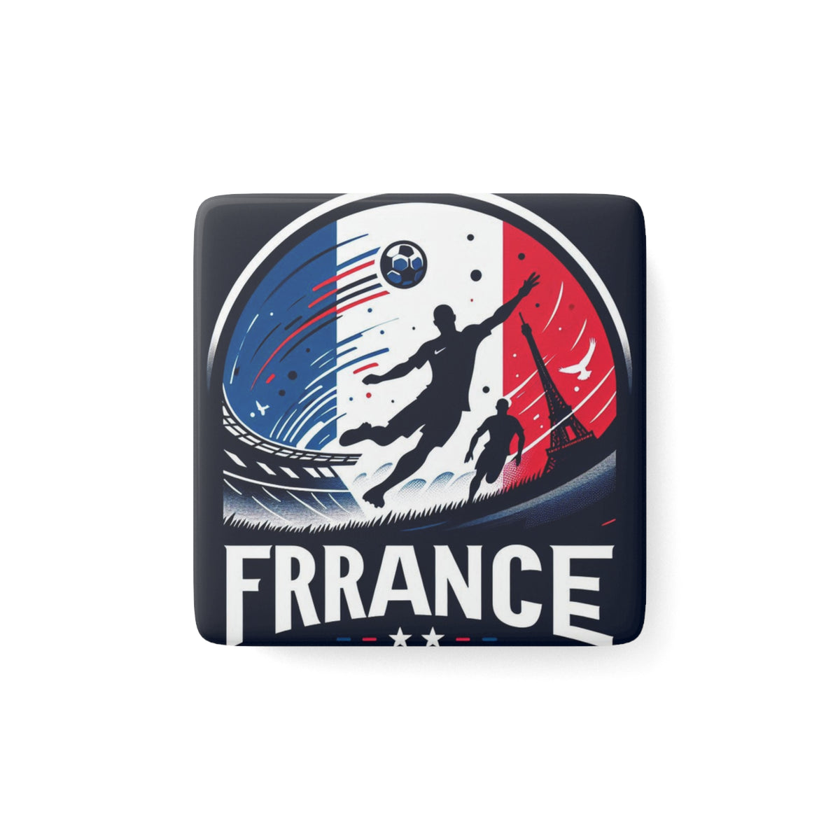 Flag Village France National Flag Magnet 2" x 2"