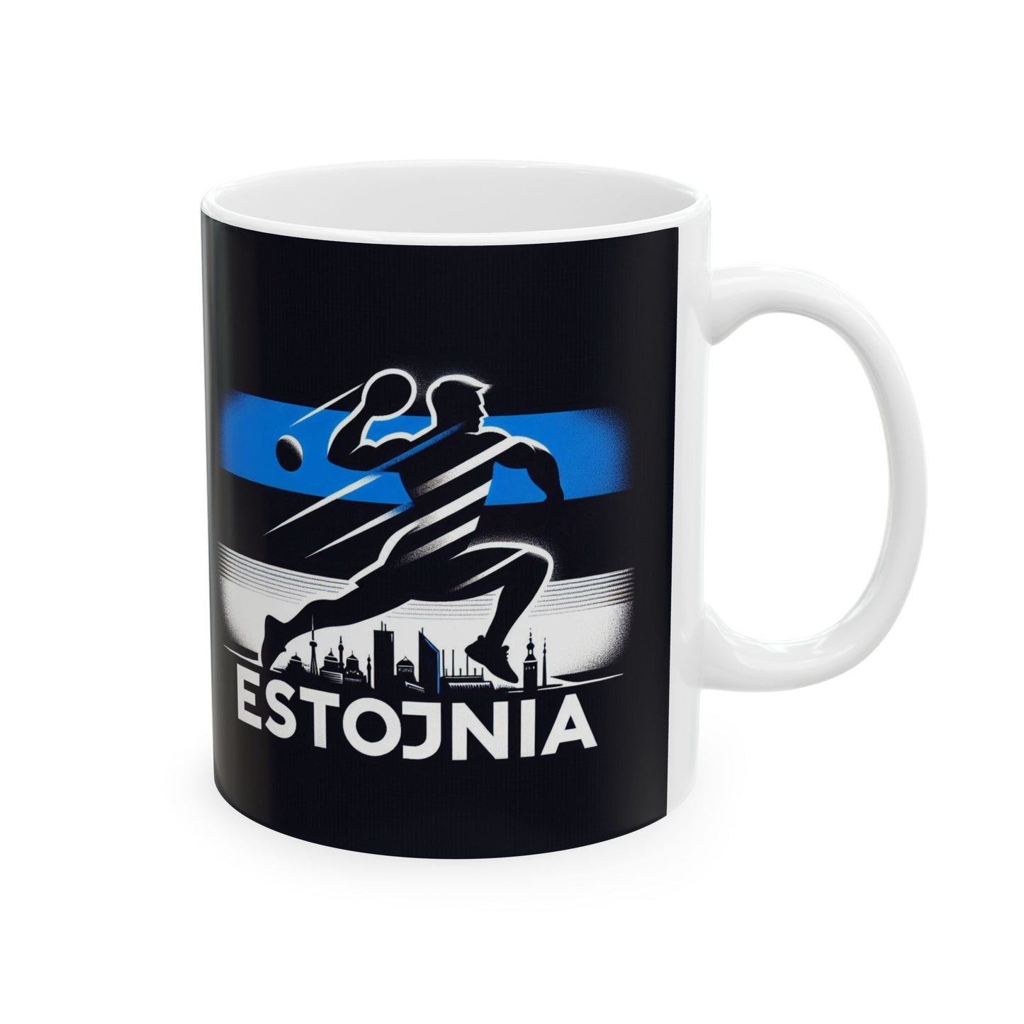Flag Village Estonia Sporting Flag Ceramic Coffee Mug 11oz FV-MG0013