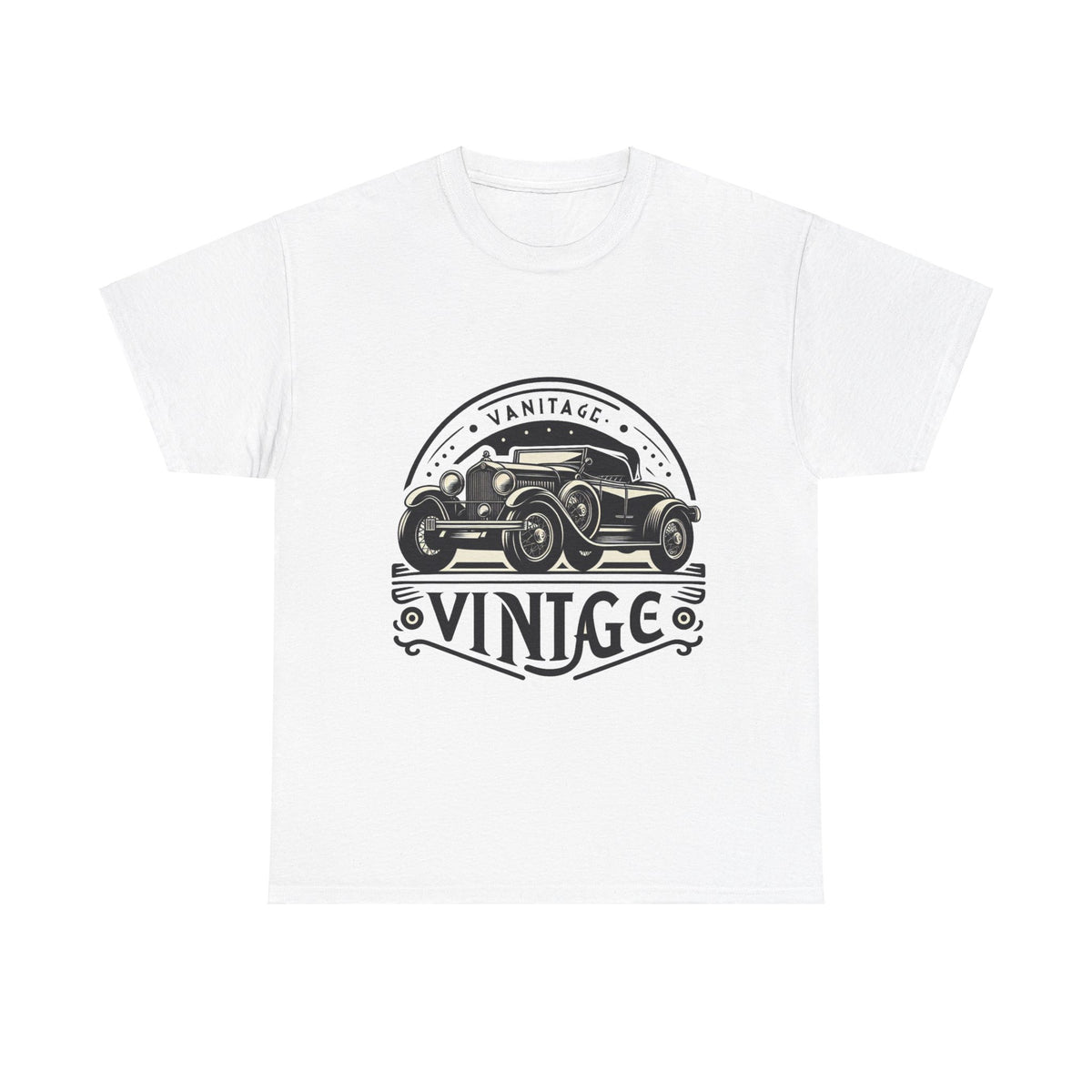 Flag Village USA Vintage Car Flag T-SHIRT Heavy Cotton Tee USA0007
