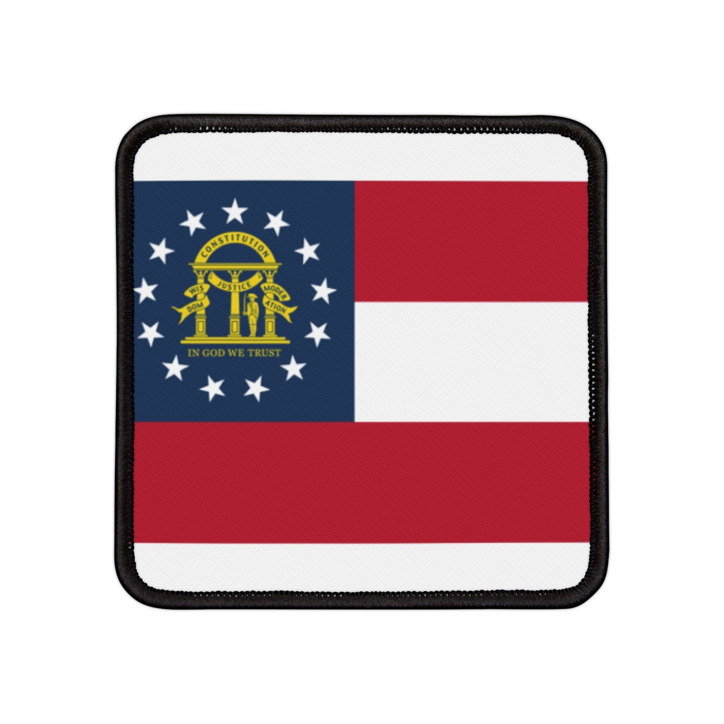 Flag Village Georgia State Flag Embroidery Iron-On Patches