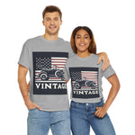 Flag Village USA Vintage Car Flag T-SHIRT Heavy Cotton Tee USA0004