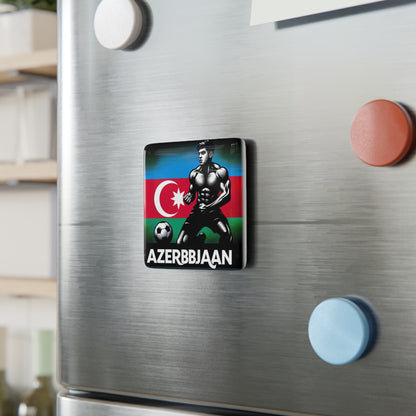 Flag Village Azerbaijan Flag Sporting Porcelain Magnet, Square AZE0006