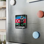 Flag Village Azerbaijan Flag Sporting Porcelain Magnet, Square AZE0006