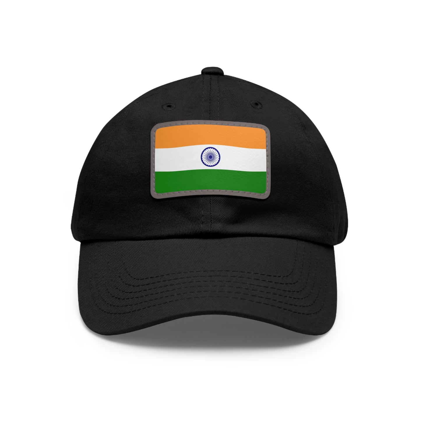 Flag Village India Flag Hat Cap with Leather Patch
