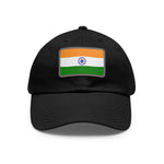 Flag Village India Flag Hat Cap with Leather Patch
