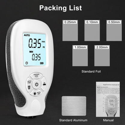 Flag Village Auto Tools Paint Film Meter Paint Powder Layer Thickness Measurement