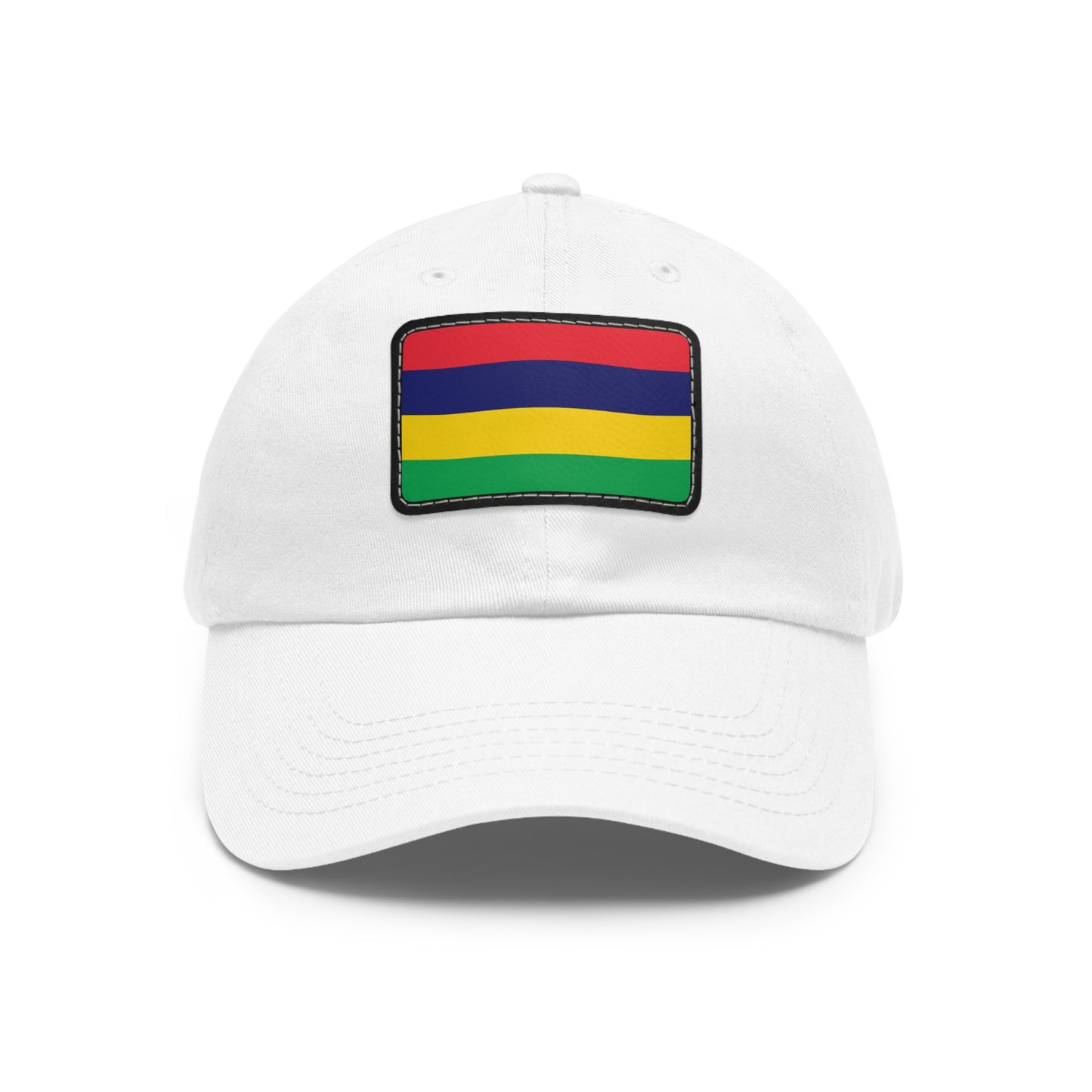 Flag Village Mauritius Flag Hat Cap with Leather Patch