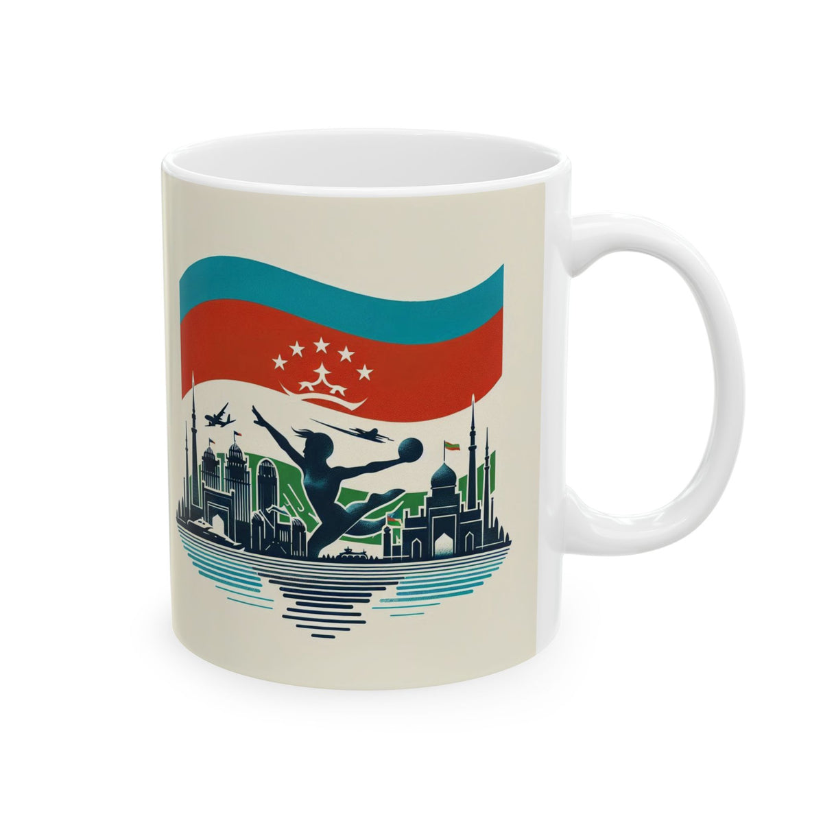 Flag Village Tajikistan Sporting Flag Ceramic Coffee Mug 11oz TJK0004