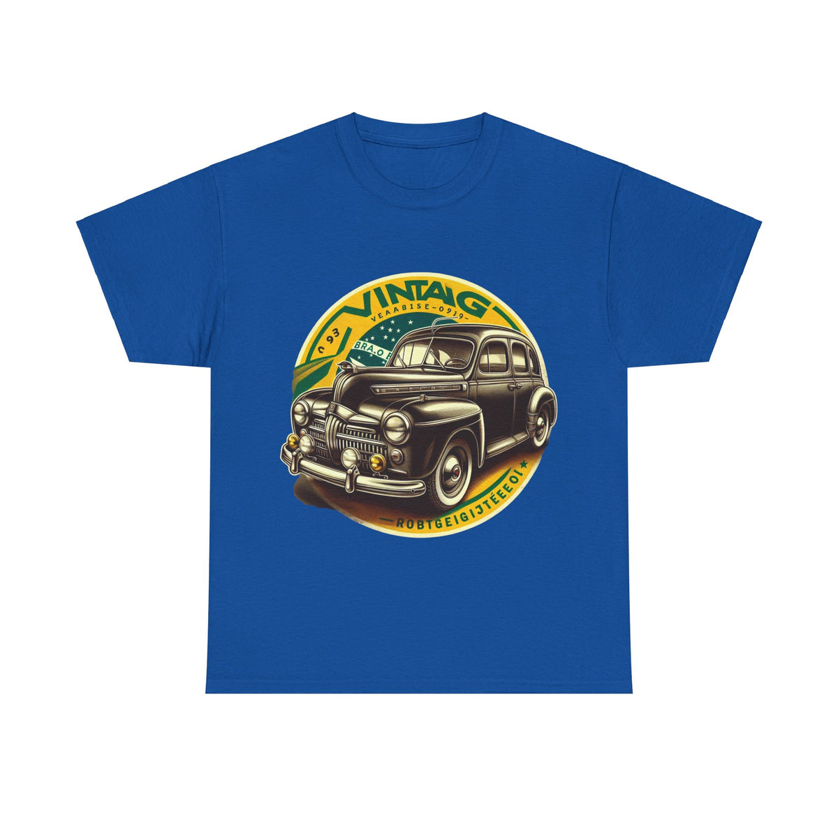 Flag Village Brazil Vintage Car Flag T-SHIRT Heavy Cotton Tee BRA0008