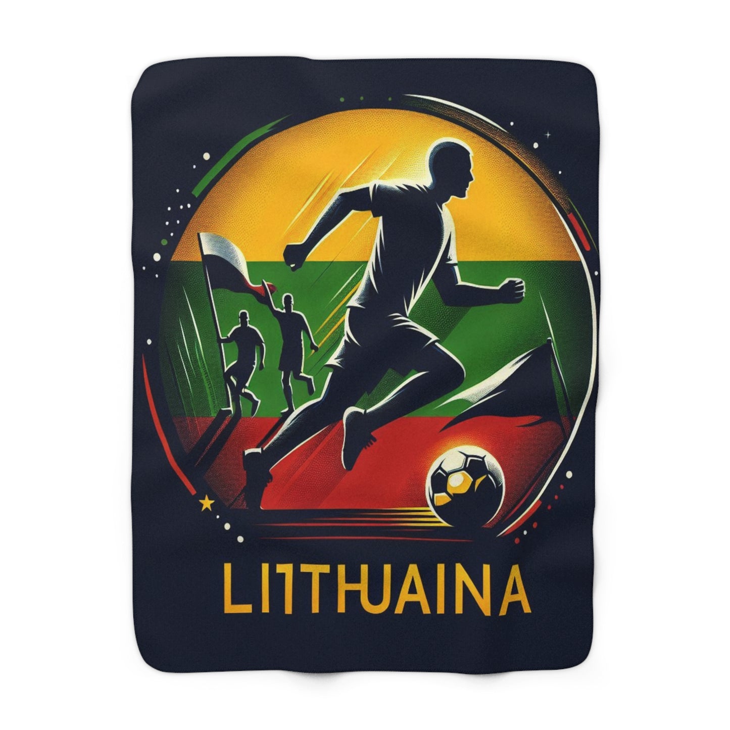 Flag Village Lithuania Sporting Flag Sherpa Fleece Blanket LTU0003
