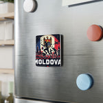 Flag Village Moldova Flag Sporting Porcelain Magnet, Square MDA0005