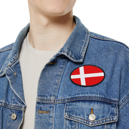 Flag Village Denmark Flag Embroidery Iron-On Patches