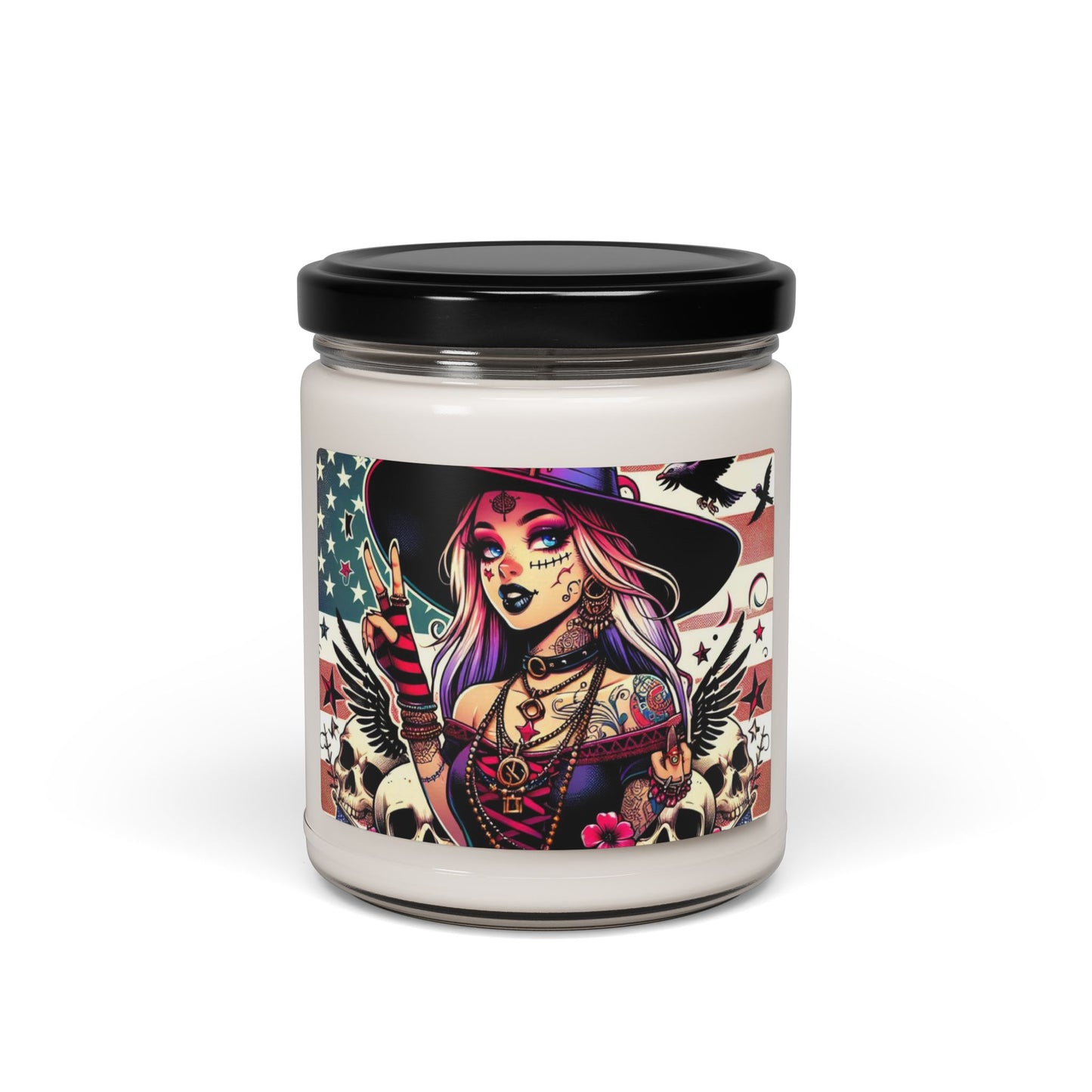 Flag Village Halloween Pretty Witch Scented Soy Candle, 9oz HW0019
