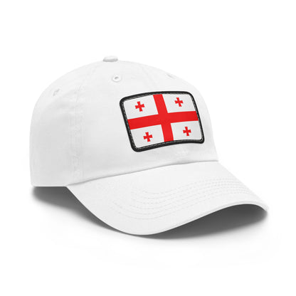 Flag Village Georgia Flag Hat Cap with Leather Patch