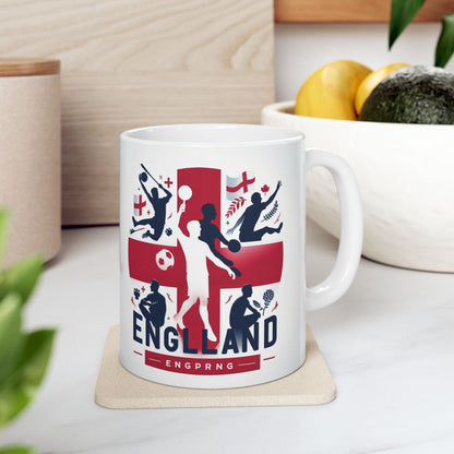 Flag Village ENGLAND Sporting Flag Ceramic Coffee Mug 11oz FV-MG0019