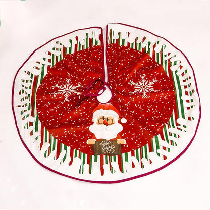Flag Village Christmas tree skirt Christmas tree decorations Christmas gifts Christmas scene matching