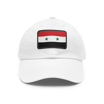 Flag Village Syria Flag Hat Cap with Leather Patch