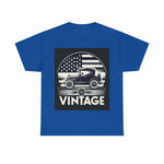 Flag Village USA Vintage Car Flag T-SHIRT Heavy Cotton Tee USA0001