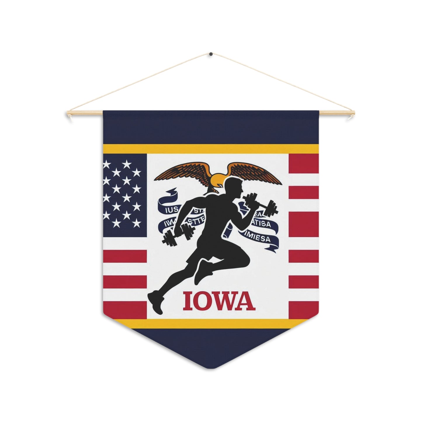 Flag Village Iowa State Flag Pennant Sporting Home Wall decoration IA0001