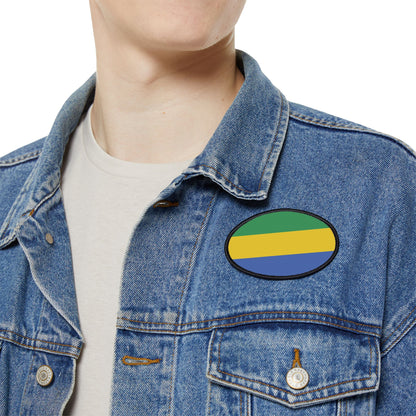 Flag Village Gabon Flag Embroidery Iron-On Patches