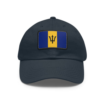 Flag Village Barbados Flag Hat Cap with Leather Patch