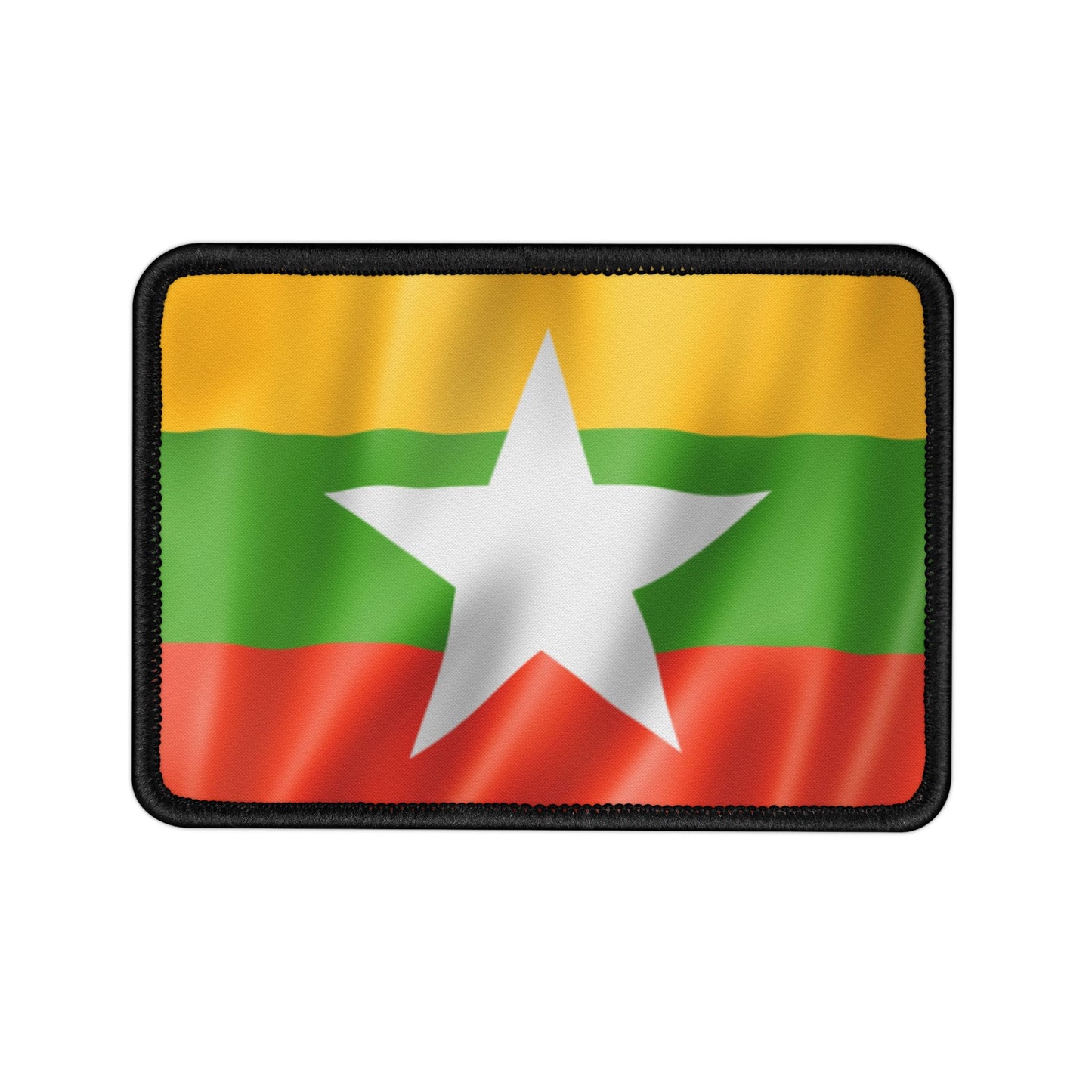 Flag Village Myanmar Flag Embroidery Iron-On Patches