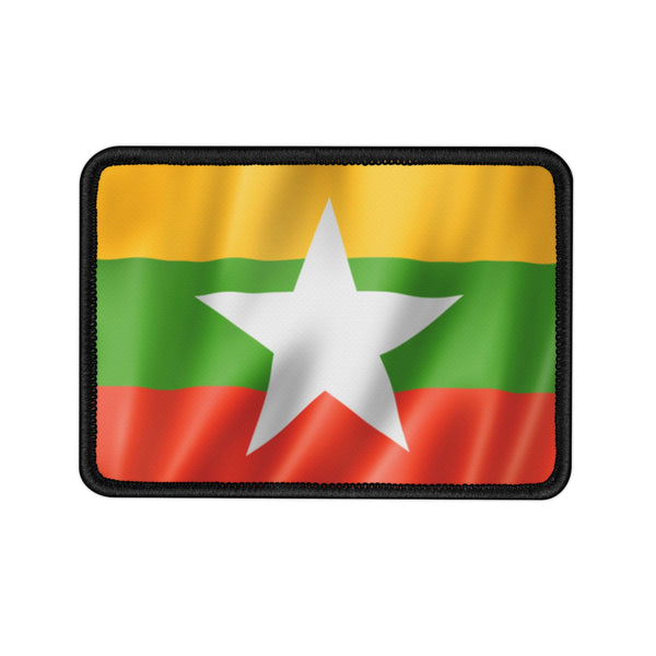 Flag Village Myanmar State Flag Embroidered Iron-On Patch