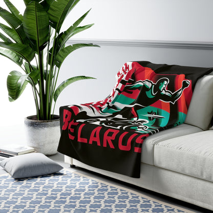 Flag Village Belarus Sporting Flag Sherpa Fleece Blanket BLR0005