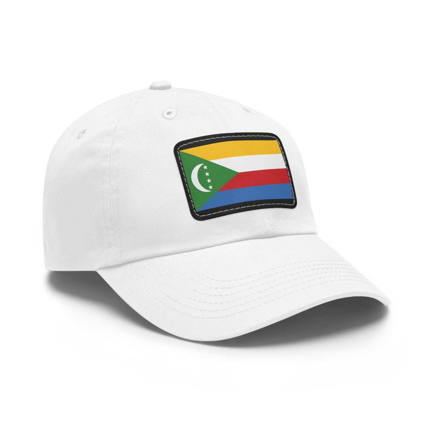 Flag Village Comoros Flag Hat Cap with Leather Patch
