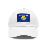 Flag Village USA Montana State Flag Hat Cap with Leather Patch