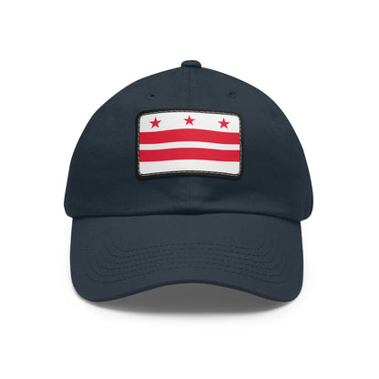 Flag Village USA District of Columbia State Flag Hat Cap with Leather Patch