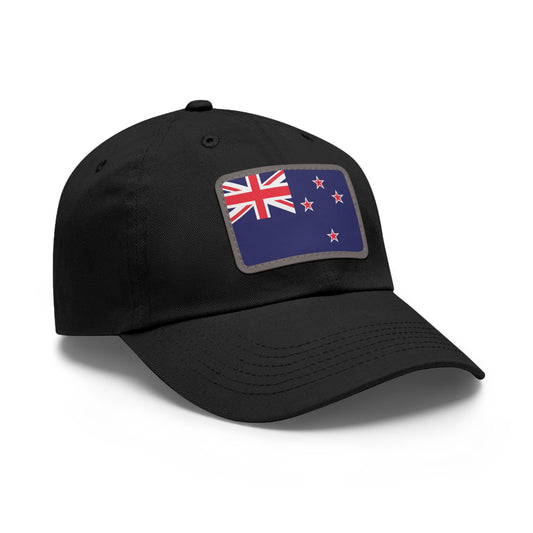 Flag Village New Zealand Flag Hat Cap with Leather Patch