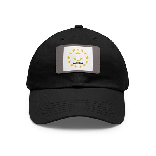 Flag Village USA Rhode Island State Flag Hat Cap with Leather Patch