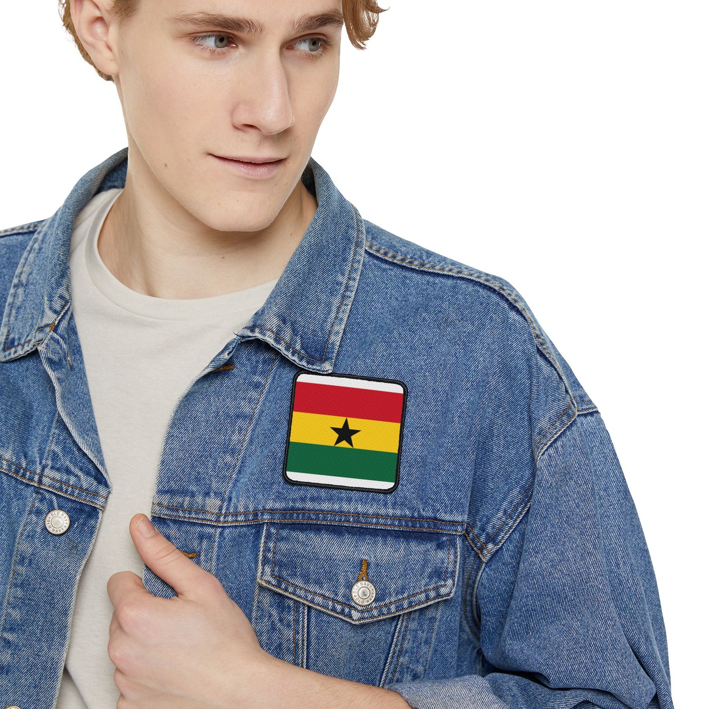 Flag Village Ghana Flag Embroidery Iron-On Patches