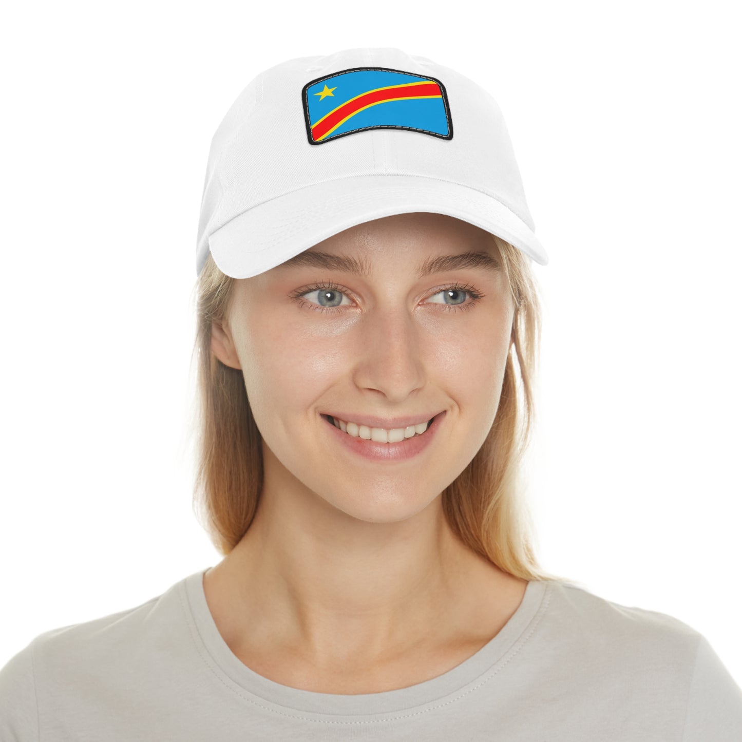 Flag Village Democratic Republic Of The Congo Flag Hat Cap with Leather Patch