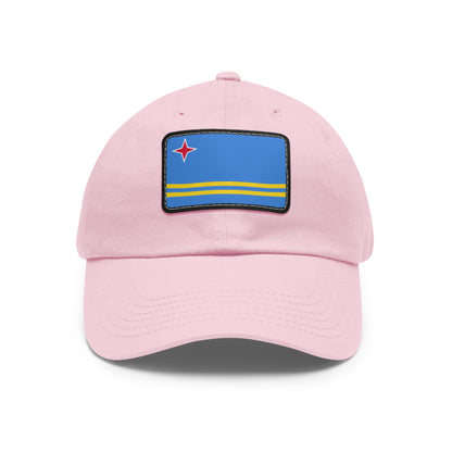 Flag Village Aruba Flag Hat Cap with Leather Patch