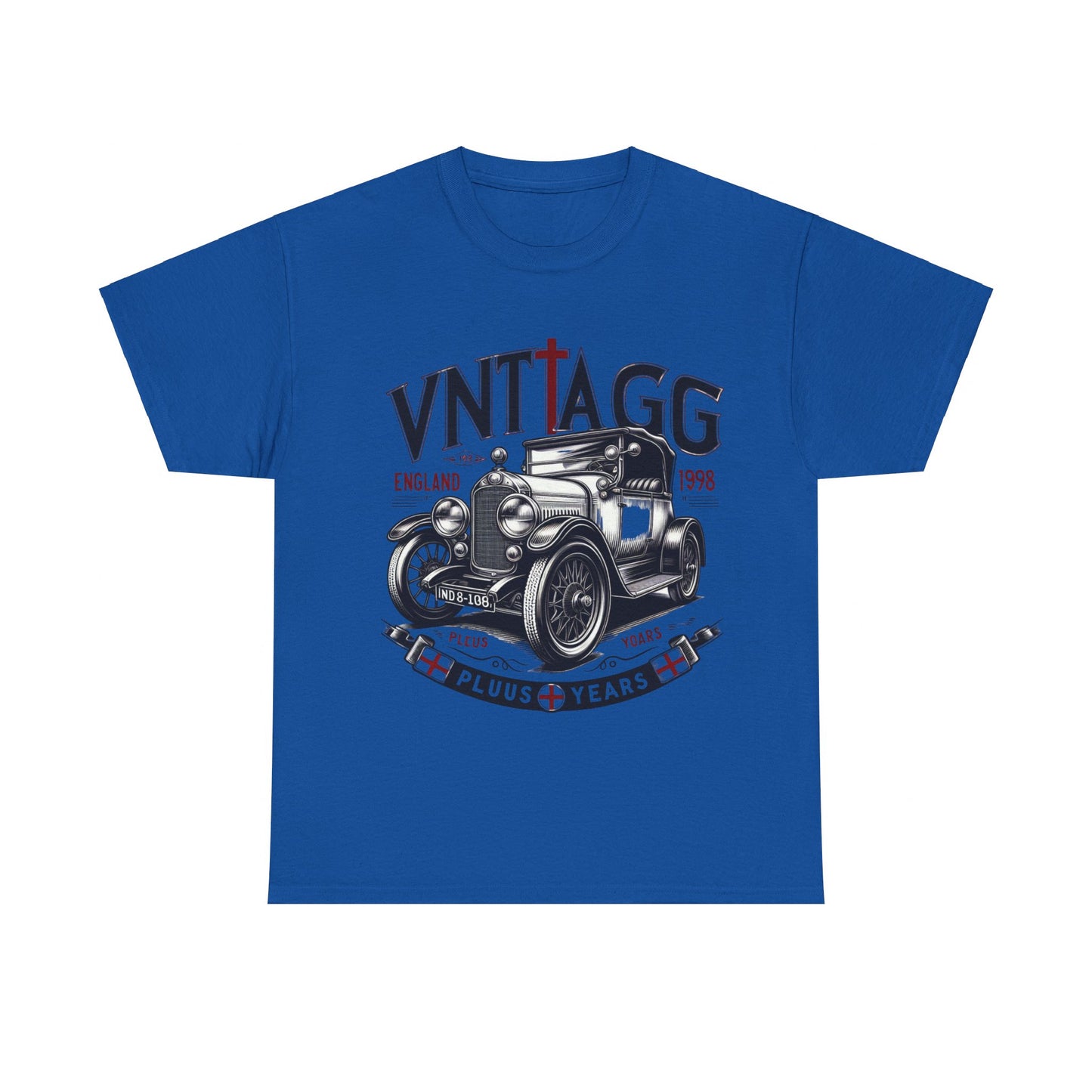 Flag Village UK Vintage Car Flag T-SHIRT Heavy Cotton Tee UK0008