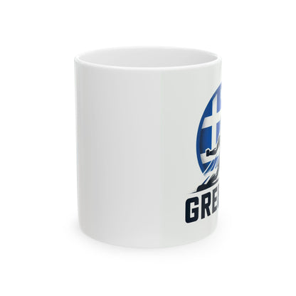 Flag Village Greece Sporting Flag Ceramic Coffee Mug 11oz FV-MG0009
