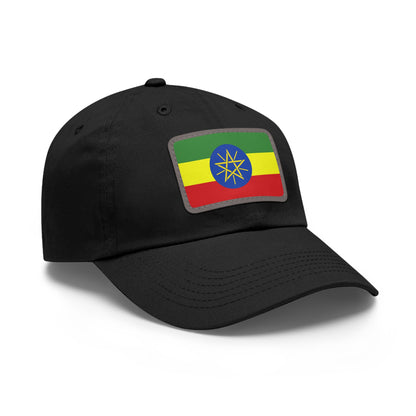 Flag Village Ethiopia Flag Hat Cap with Leather Patch