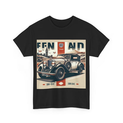 Flag Village UK Vintage Car Flag T-SHIRT Heavy Cotton Tee UK0021
