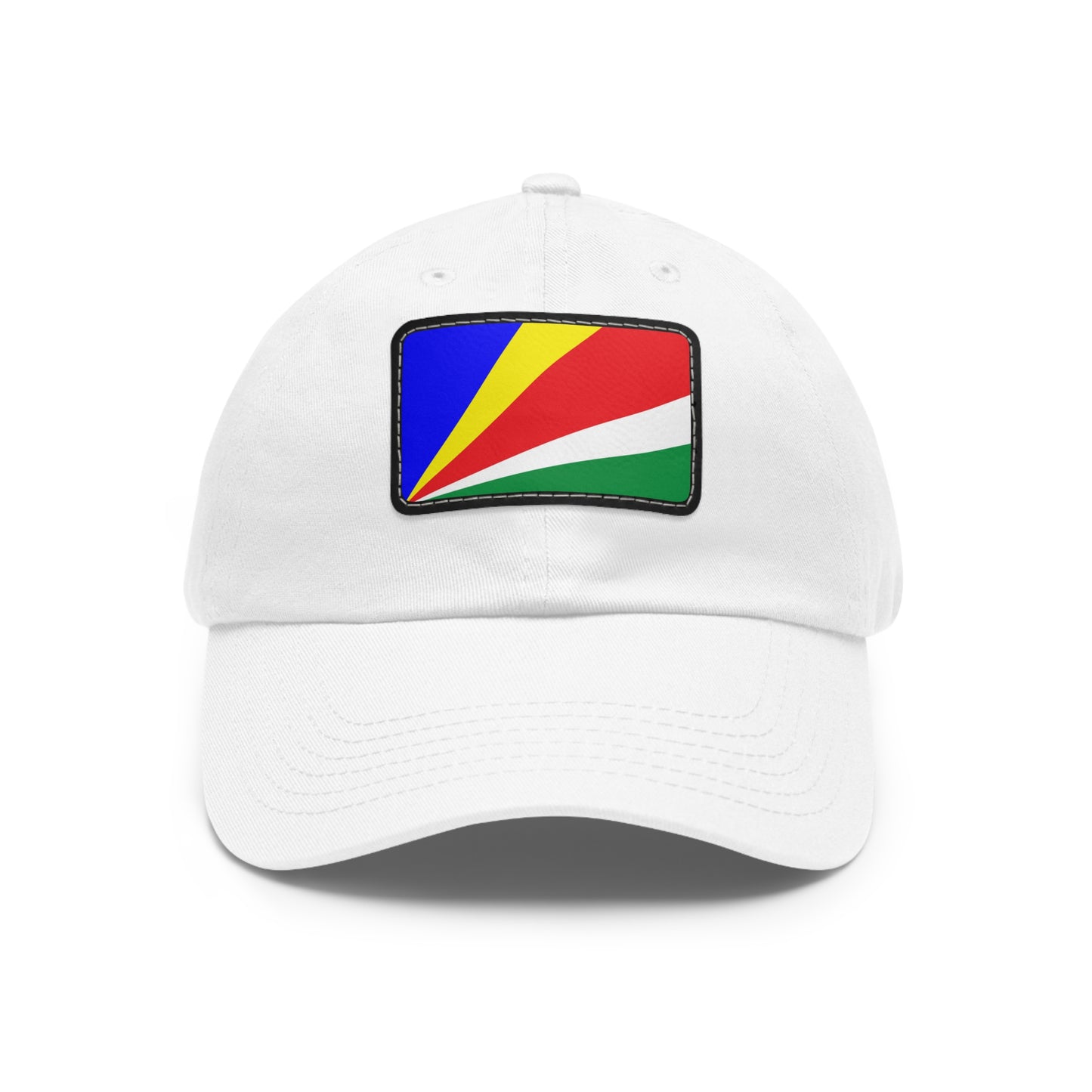 Flag Village Seychelles Flag Hat Cap with Leather Patch