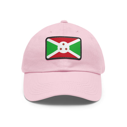 Flag Village Burundi Flag Hat Cap with Leather Patch