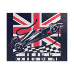 Flag Village United Kingdom Racing Car Puzzle 110 Piece