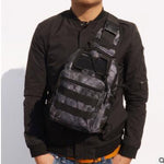 Flag Village Hot Style Canvas Riding Pack Camouflage Field Sports Small Chest Bag Single Shoulder Oblique Cross Outdoor Tactical Package.