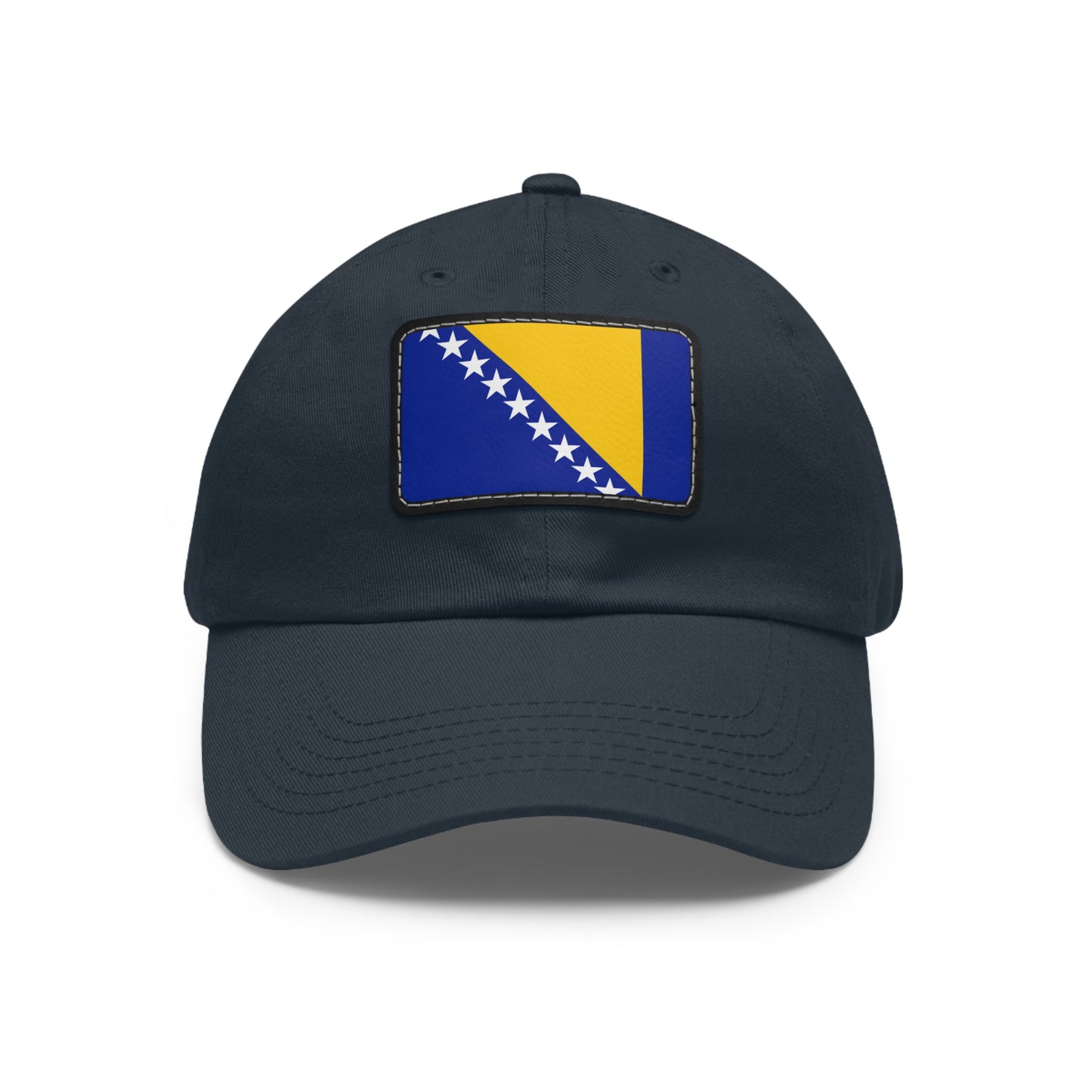 Flag Village Bosnia And Herzegovina Flag Hat Cap with Leather Patch