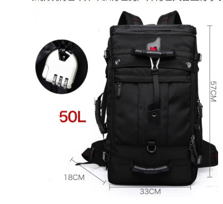 Flag Village New double shoulder bag Oxford cloth bags male outdoor backpack large capacity baggage bag multifunction hiking bag