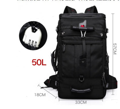 Flag Village New double shoulder bag Oxford cloth bags male outdoor backpack large capacity baggage bag multifunction hiking bag