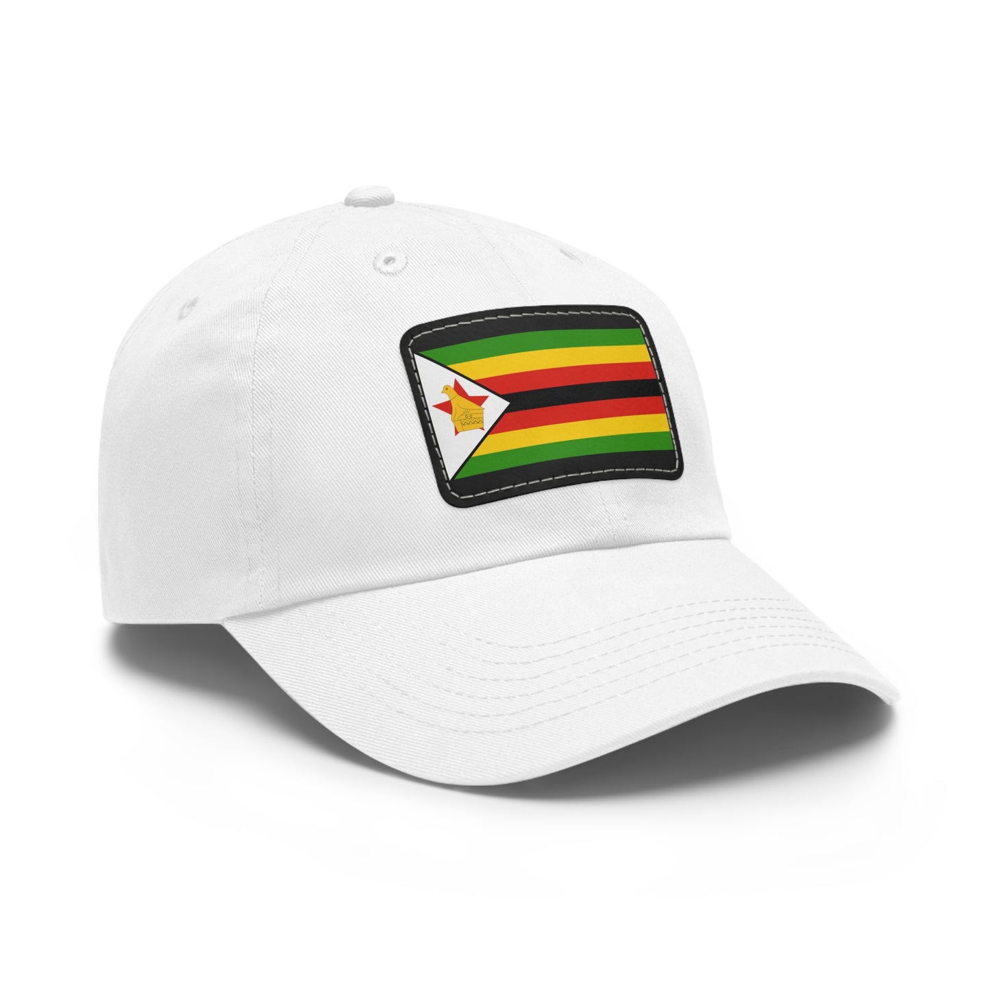 Flag Village Zimbabwe Flag Hat Cap with Leather Patch