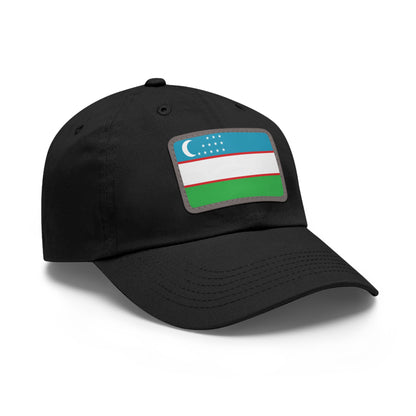 Flag Village Uzbekistan Flag Hat Cap with Leather Patch